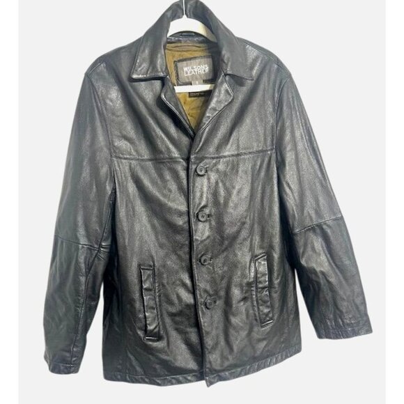 Wilsons Leather Y2K Men Polished Thinsulate Outerwear Quilted Lining Jacket S - Picture 1 of 11